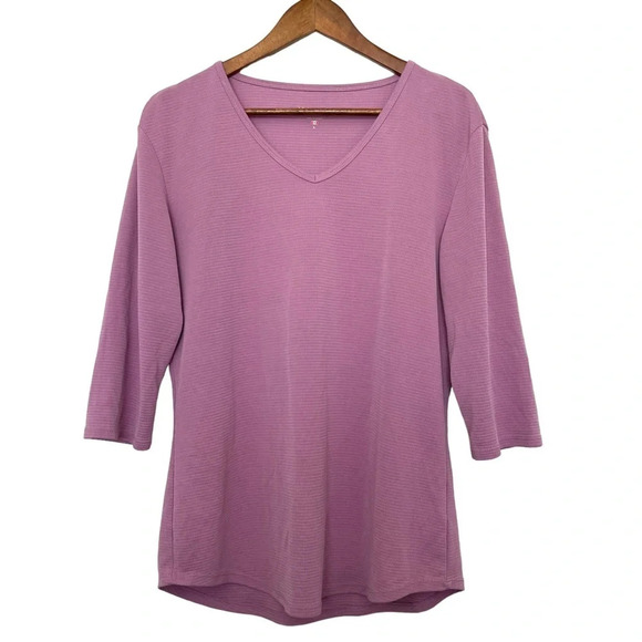 Segments 3/4 Sleeve Tencel Modal Blend Top Size Large - Picture 6 of 6